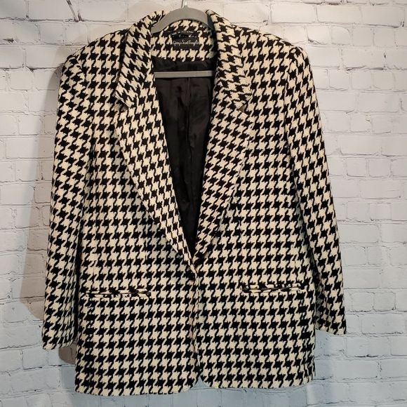 Giorgio Sant Angelo Jackets & Blazers - Vintage Giorgio Sant Angelo houndstooth wool blazer